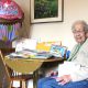 Glady Halvorson with her birthday cards